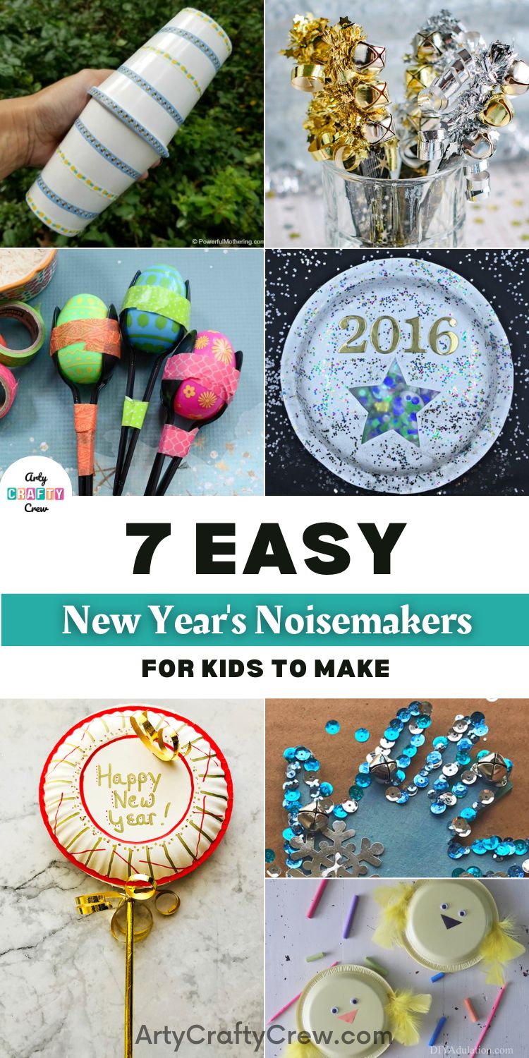 7 Easy New Year's Noisemakers For Kids To Make - Arty Crafty Crew