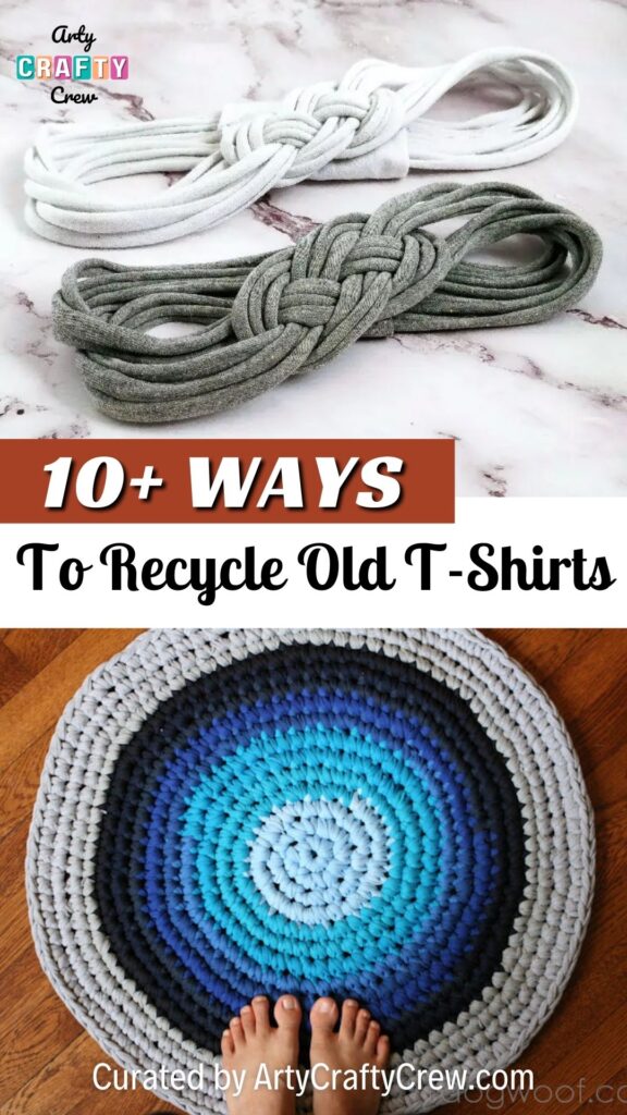 16 Creative Ways To Reuse Old TShirts Arty Crafty Crew