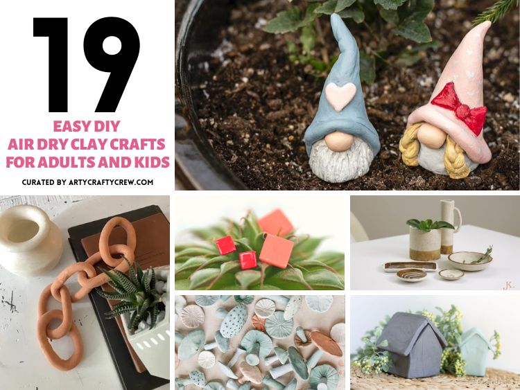 19 Easy DIY Air Dry Clay Crafts For Adults and Kids - Arty Crafty Crew