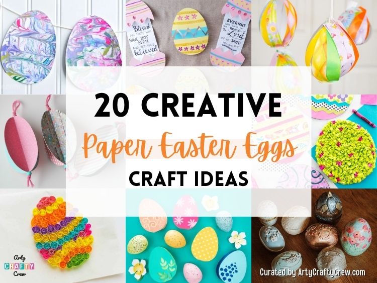 20 Creative Paper Easter Eggs Craft Ideas - Facebook Poster