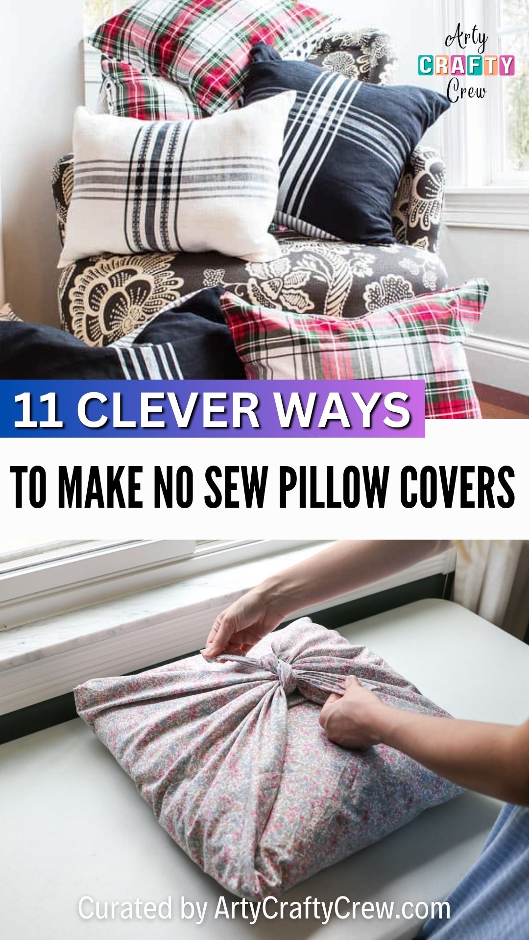 11 DIY No Sew Pillow Covers You Can Try Out Now Arty Crafty Crew
