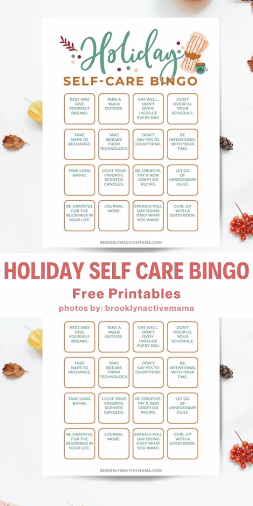 10. Holiday Self Care Bingo