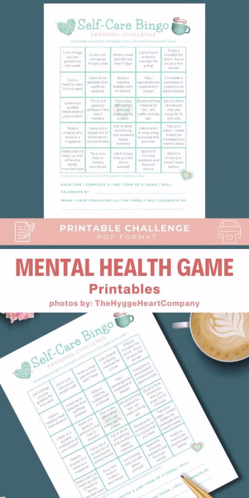 11. Self Care Printable Challenge