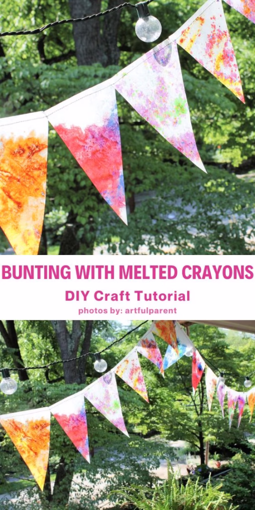5. How to Make a Bunting with Melted Crayons