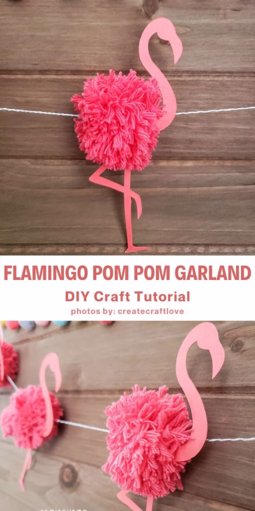 10. Flamingo Pom Pom Garland for Summer