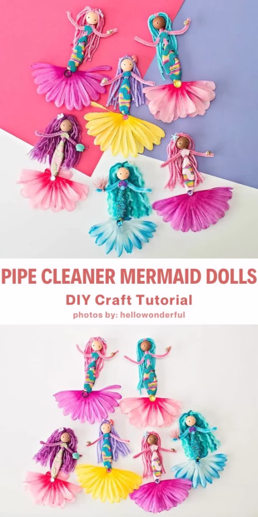 13. PIPE CLEANER MERMAID DOLLS