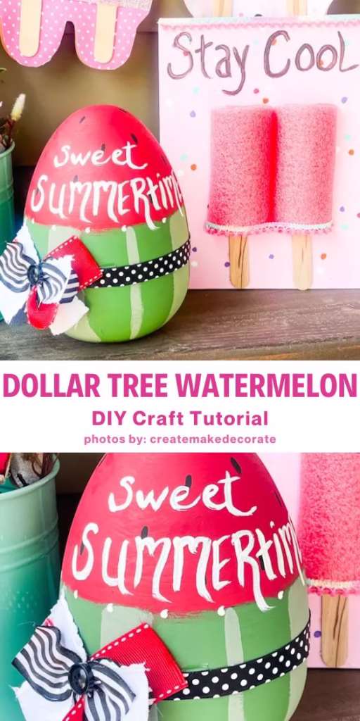 15. Diy Dollar Tree Watermelon
