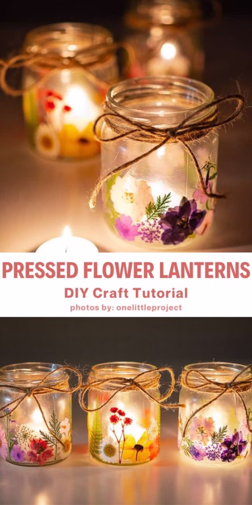 15. Pressed Flower Lanterns