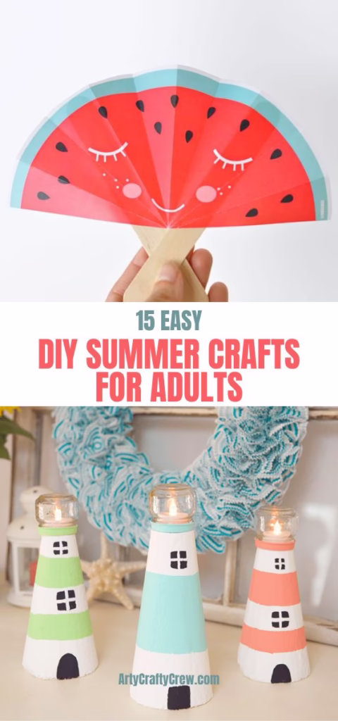 2. BLOG PIN 2 - 15 Easy DIY Summer Crafts For Adults - The Knit Crew