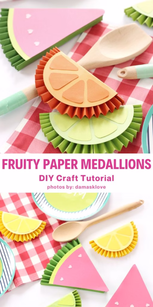 2. DIY Summer Fruity Paper Medallions