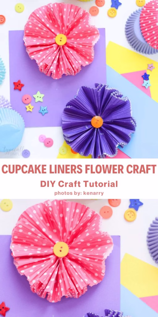 3. Cupcake Liners Flower Craft