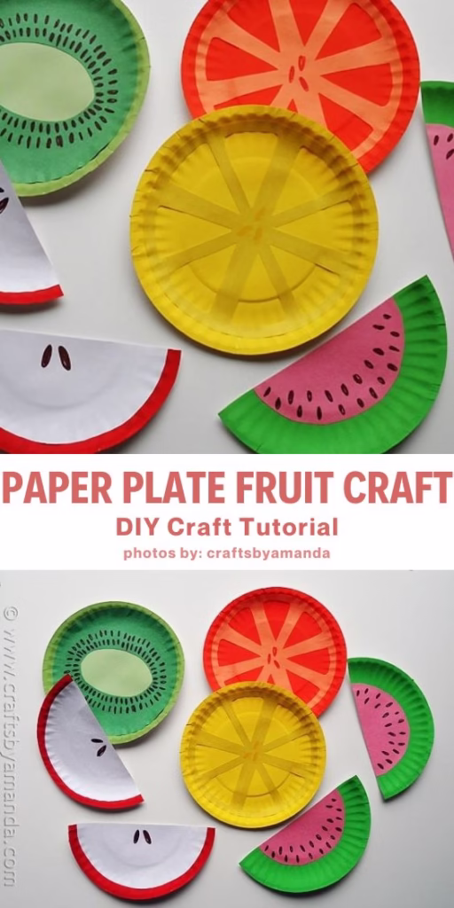 9. Paper Plate Fruit Craft