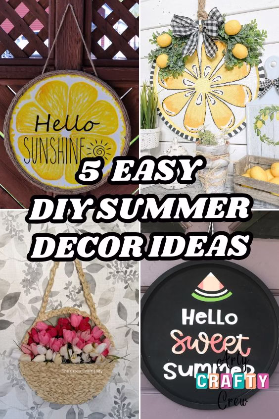 1. BLOG PIN 1 - 5 Easy DIY Summer Decor Ideas - Arty Crafty Crew