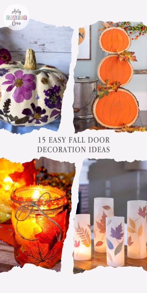 MAIN PIN 1 - 15 Easy Fall Door Decoration Ideas - Arty Crafty Crew