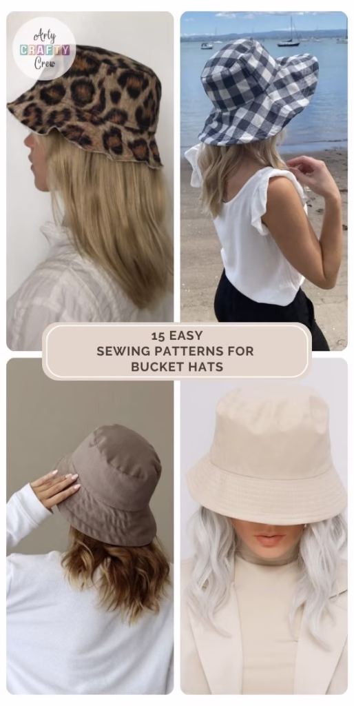 MAIN PIN 2 - 15 Easy Sewing Patterns For Bucket Hats - Arty Crafty Crew