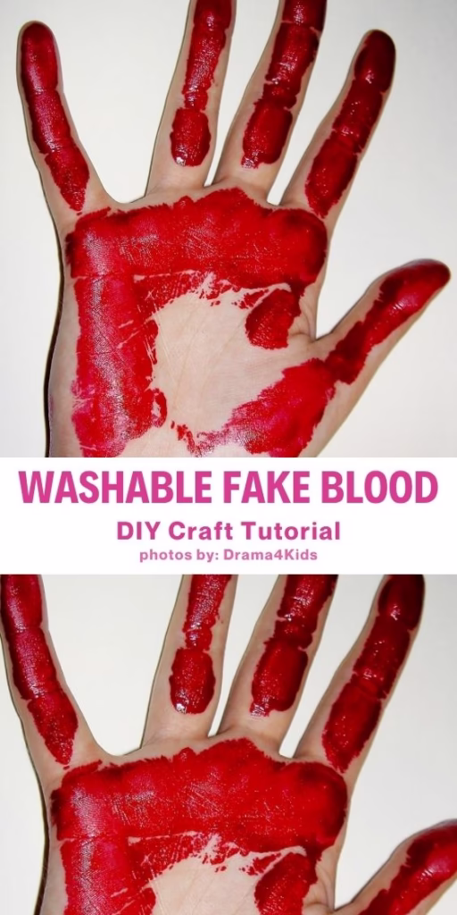 11 Washable Fake Blood - DIY Tutorial - Arty Crafty Crew