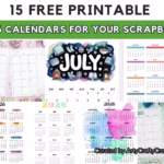 BLOG POSTER - 15 Free Printable 2026 Calendars For Your Scrapbook - Arty Crafty Crew