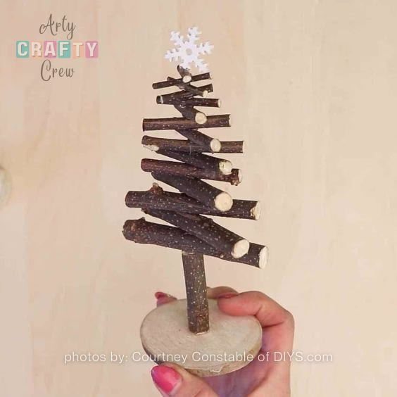 DIY Twig Christmas Tree - Tutorials by Arty Crafty Crew