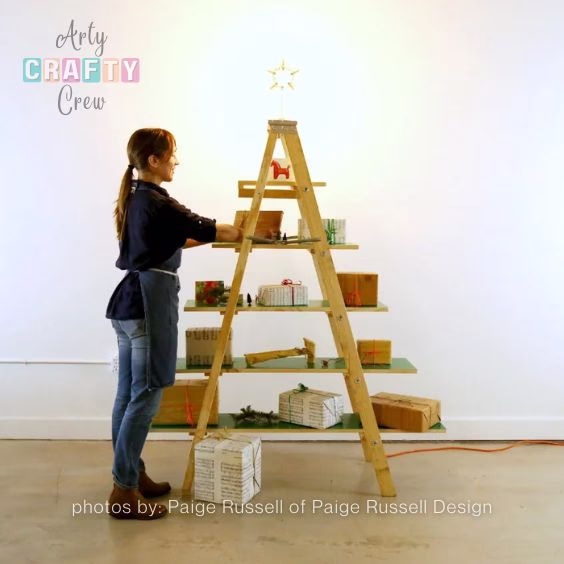 Ladder Christmas Tree - Tutorials by Arty Crafty Crew