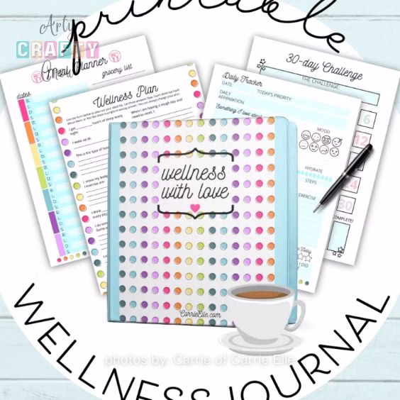 Printable Wellness Planner - Tutorials by Arty Crafty Crew