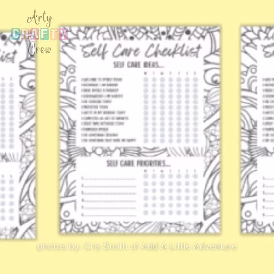 Self Care Checklist - Tutorials by Arty Crafty Crew