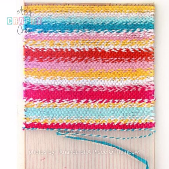 Boho T-shirt Rag Rug with DIY Loom - 15 Dopamine Decor Ideas For Your Living Room - Arty Crafty Crew
