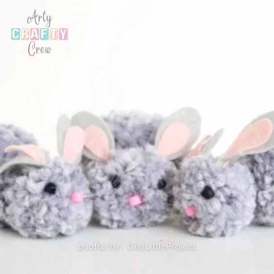 Pom Pom Bunnies - 15 Dopamine Decor Ideas For Your Living Room - Arty Crafty Crew