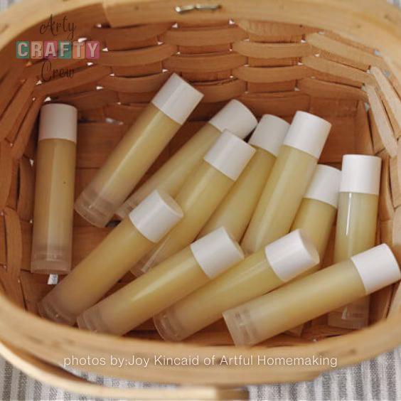 Homemade Beeswax Lip Balm - By Arty Crafty Crew