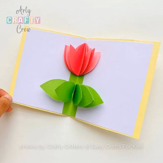 1. How to Make a Pop Up Flower Card
