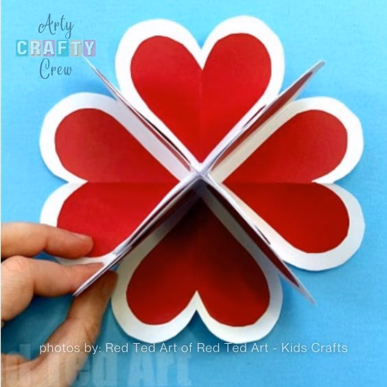 11. Heart Pop Up Valentine Card