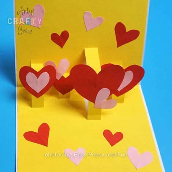 8. Heart Valentines Day Pop Up Card